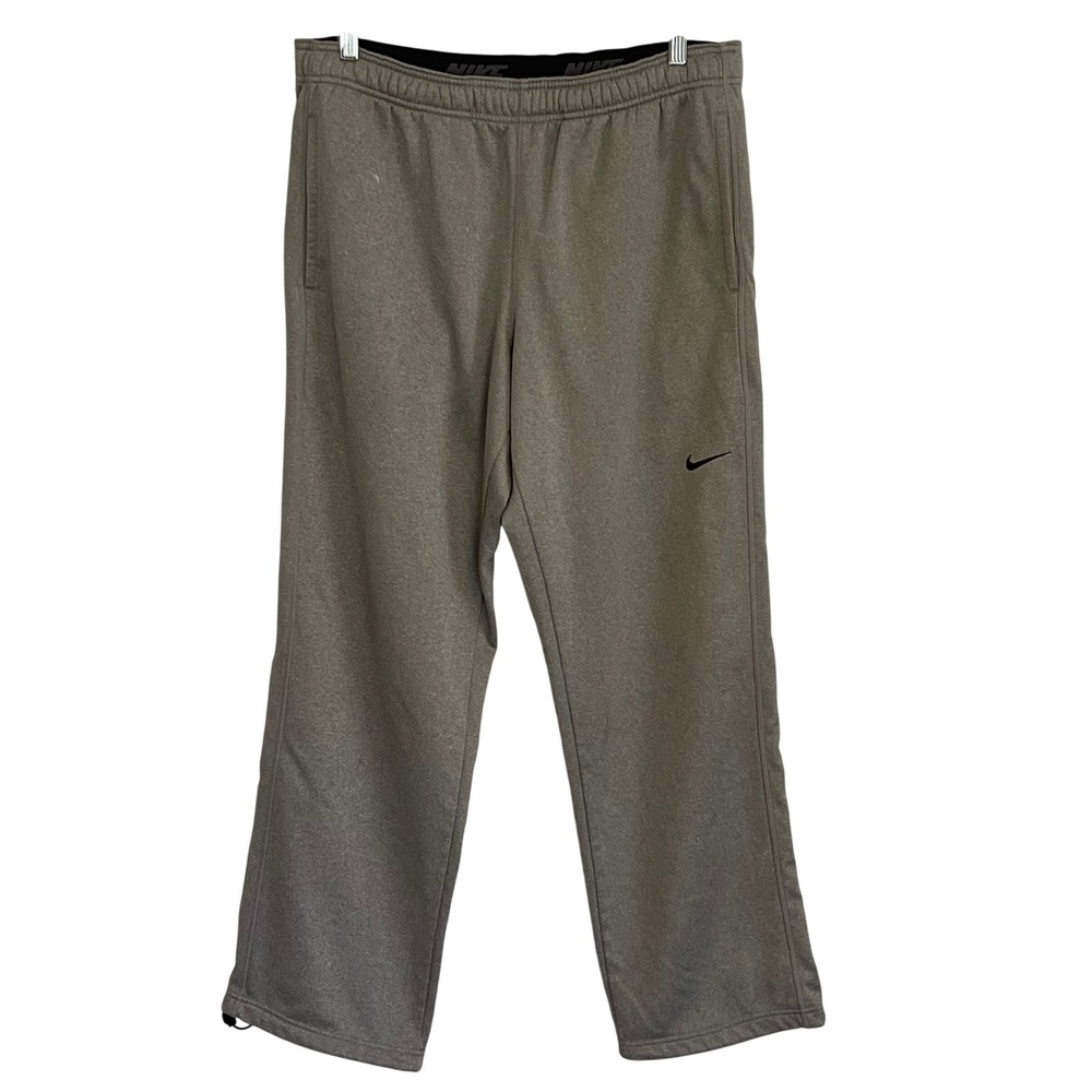 Nike Therma-FIT Mens Gray Fleece Sweatpants Relaxed Fit Joggers Large
